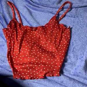 red crop top